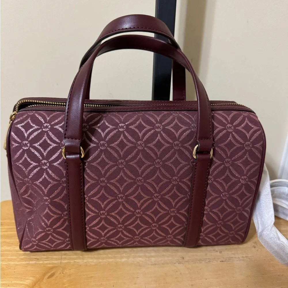 Michael Kors Merlot Patterned Satchel w/Umbrella